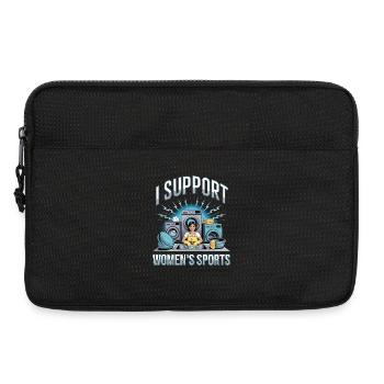 Je soutiens le bootleg inportable du sport féminin - Sacoche pour ordinateur portable 13 pouces - noir - Devant
