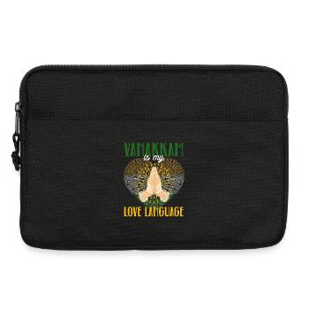 Tamil Sri Lanka Vanakkam Is My Love Language - Laptop bag 13" - black - Front