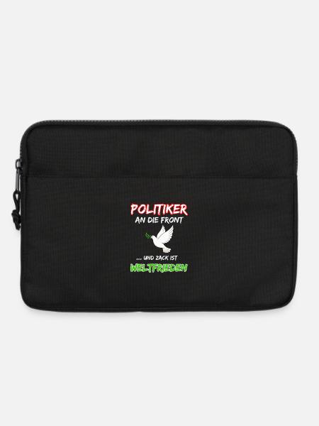 Politiker an die Front und zack ist Weltfrieden - Laptoptasche 13" - Schwarz
