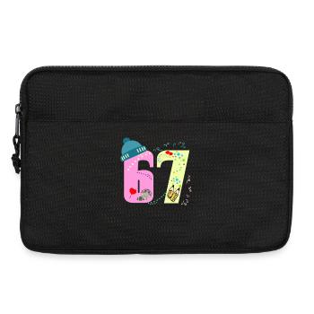 67 ft 6 7 bunte Welt schule - Laptoptasche 13" - Schwarz - Vorne