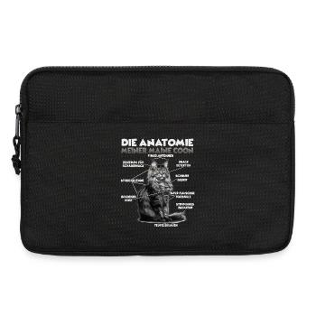 Drôle de Maine Coon T | Anatomie du Maine Coon - Sacoche pour ordinateur portable 13 pouces - noir - Devant