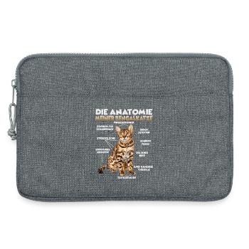 Bengali T | Bengal Katzenhalter Bengal Katzen - Laptoptasche 13" - Grau meliert - Vorne