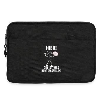 Hier Dir Ist Was Runtergefallen Sarkastischer - Laptoptasche 13" - Schwarz - Vorne