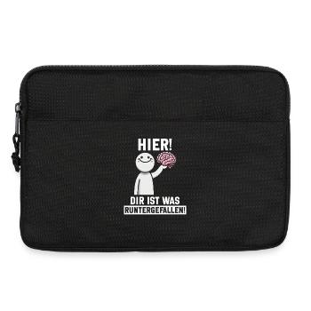 Hier Dir Ist Was Runtergefallen Sarkastischer - Laptoptasche 13" - Schwarz - Vorne