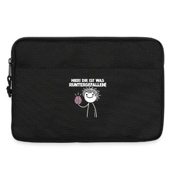 Hier Dir Ist Was Runtergefallen Sarkastischer - Laptoptasche 13" - Schwarz - Vorne