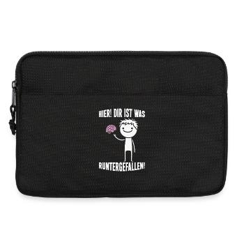 Hier Dir Ist Was Runtergefallen Sarkastischer - Laptoptasche 13" - Schwarz - Vorne