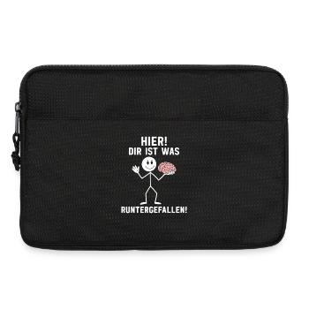 Hier Dir Ist Was Runtergefallen Sarkastischer - Laptoptasche 13" - Schwarz - Vorne