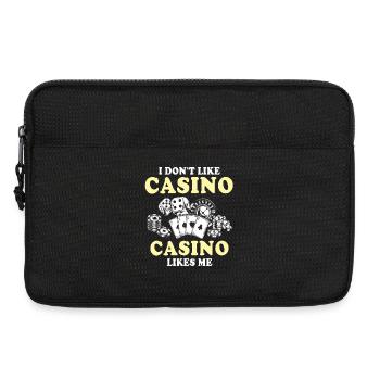 Joueurs de casino casino - Sacoche pour ordinateur portable 13 pouces - noir - Devant