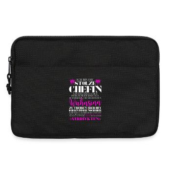 Chefin von Team Wahnsinn – Lustiger Spruch - Laptoptasche 13" - Schwarz - Vorne