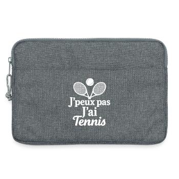 I Have Tennis Humor Tee - Laptop bag 13" - heather grey - Front