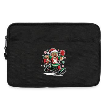 Flocon de neige drôle de football en pain d’épices - Sacoche pour ordinateur portable 13 pouces - noir - Devant