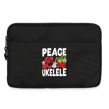 Ukulélé hawaïen Ukulélé Ukulélé Girl Peace - Sacoche pour ordinateur portable 13 pouces - noir - Devant