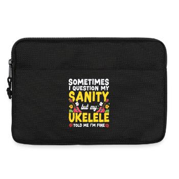 Hawaiian Ukulele Uke Sometimes I - Laptoptasche 13" - Schwarz - Vorne
