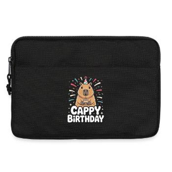 Capybara Geburtstag Cappy Birthday Lustiges Capy - Laptoptasche 13" - Schwarz - Vorne