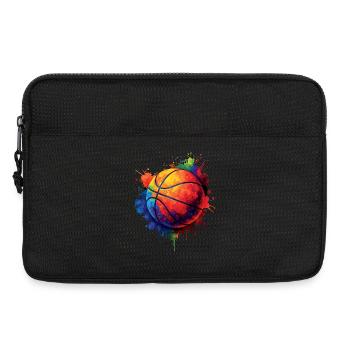 Basketball Splash Art – Design Ballon de Basket - Laptoptasche 13" - Schwarz - Vorne