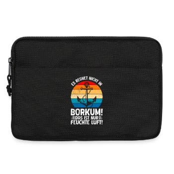 Vacances en mer du Nord NE PLEUT PAS À BORKUM Amusant - Sacoche pour ordinateur portable 13 pouces - noir - Devant