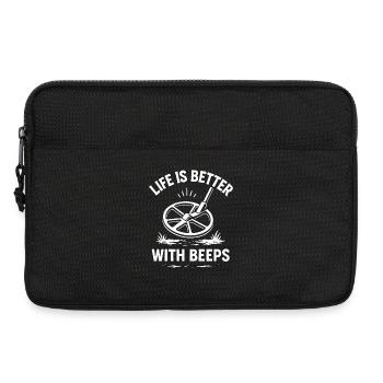 Life Is Better With Beeps Metal Detecting Fun - Laptop bag 13" - black - Front