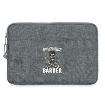 Friseur Salon Frisör Barber Hairstylist Geschenke  - Laptoptasche 13" - Grau meliert - Vorne