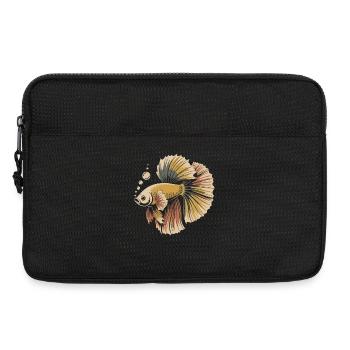 Prachtvoller Betta Fisch Print - Laptoptasche 13" - Schwarz - Vorne