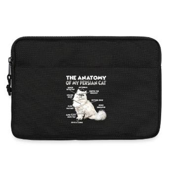 Katzen Sprüche Katzenliebhaber Geschenk Katzen Fan - Laptoptasche 13" - Schwarz - Vorne