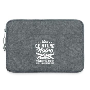 A black belt is a white judo belt - Laptop bag 13" - heather grey - Front
