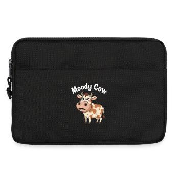 Moody Cow – Annoyed, but sweet - Laptop bag 13" - black - Front