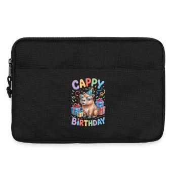 Capybara Birthday Cappy Birthday Funny Capy - Laptop bag 13" - black - Front