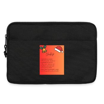 Weihnachts Checkliste Design - Laptoptasche 13" - Schwarz - Vorne