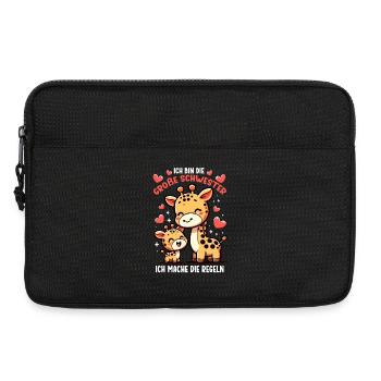 I'm the big sister I make the rules - Laptop bag 13" - black - Front