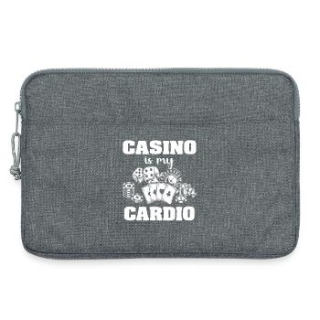 Joueurs de casino casino - Sacoche pour ordinateur portable 13 pouces - gris chiné - Devant