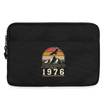 1976 Vintage Vintage Anniversaire Cadeau Rétro - Sacoche pour ordinateur portable 13 pouces - noir - Devant