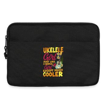 Hawaiian Ukulele Uke Girl Ukulele - Laptoptasche 13" - Schwarz - Vorne