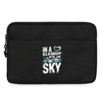 Dans une relation avec l’avion du ciel - Sacoche pour ordinateur portable 13 pouces - noir - Devant