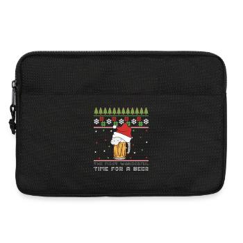 Weihnachtsbier Hässlicher Pullover Weihnachtsalkohol Hässlicher Aperitif - Laptoptasche 13" - Schwarz - Vorne
