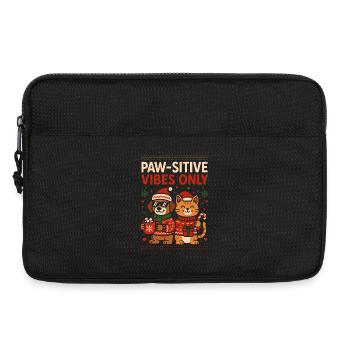 Paw Sitive Vibes Only Weihnachts Hund Katze - Laptoptasche 13" - Schwarz - Vorne