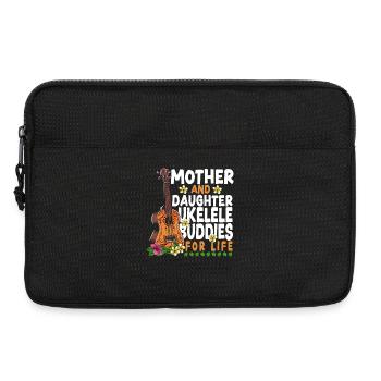 Hawaiian Ukulele Uke Mom Daughter - Laptop bag 13" - black - Front