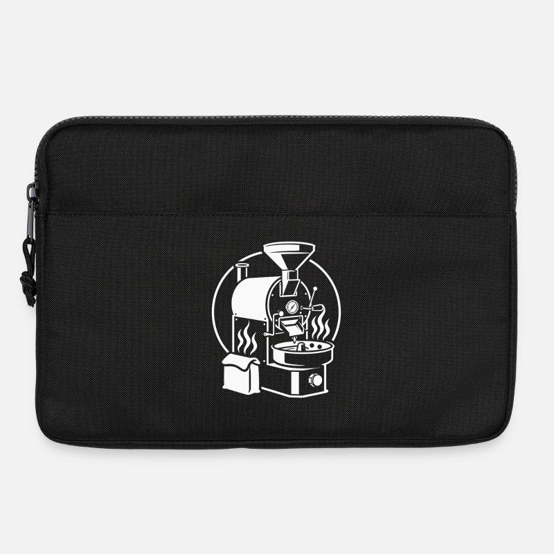 Roaster Line Art Coffee Sketch - Laptop bag 13" - black