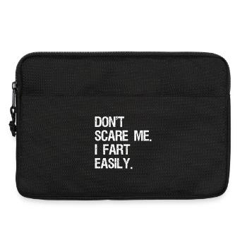 Ne me fais pas peur, je pète facilement. - Sacoche pour ordinateur portable 13 pouces - noir - Devant
