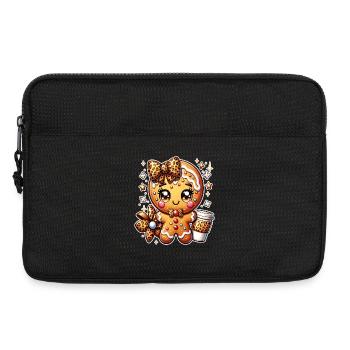 Noël de Noël en coquette de léopard en pain d’épices - Sacoche pour ordinateur portable 13 pouces - noir - Devant