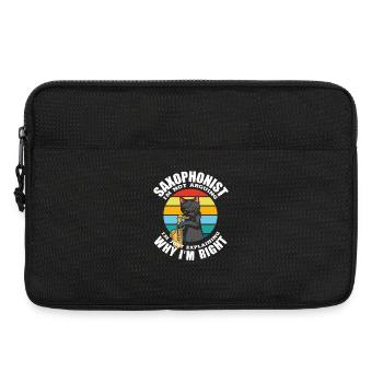 Saxophone Retro Saxophonist Why I'm Right - Laptop bag 13" - black - Front