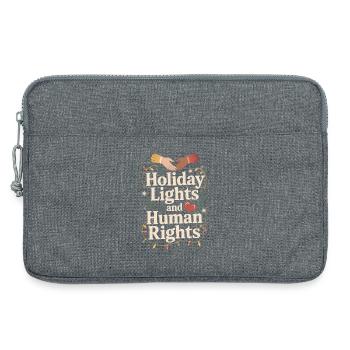 Feiertagslichter und Menschenrechte - Laptoptasche 13" - Grau meliert - Vorne