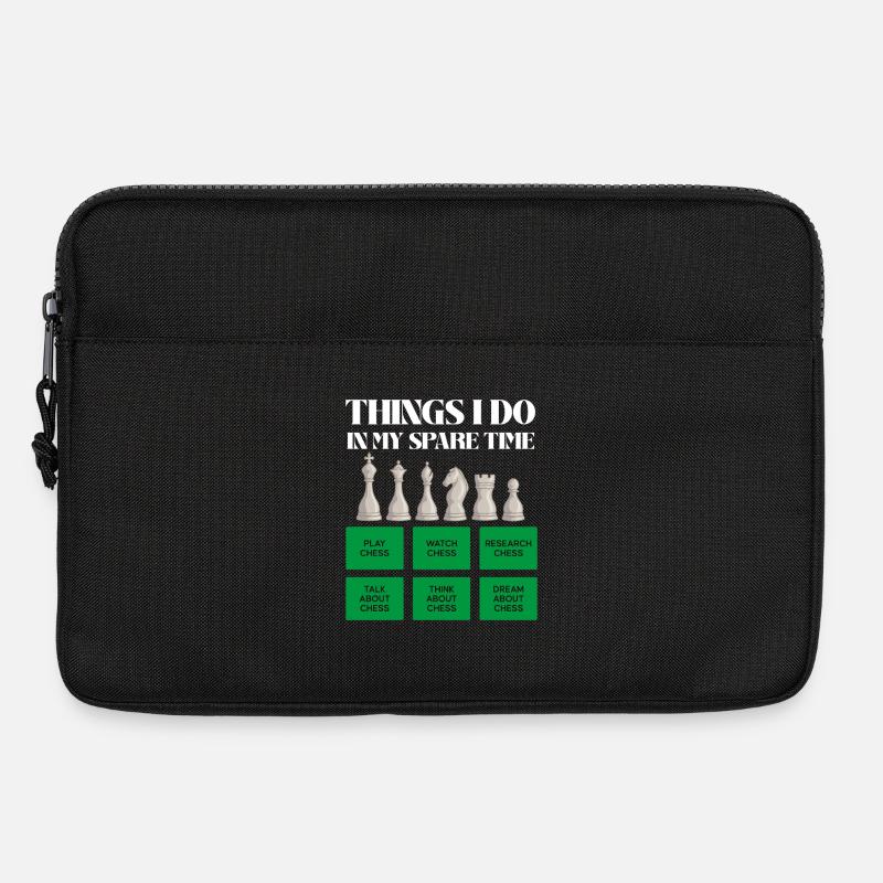 Schachzeit in der Freizeit - Laptoptasche 13" - Schwarz