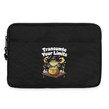 Transmute Borders – Frog Spell - Laptop bag 13" - black - Front