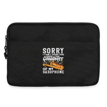 Saxophonliebhaber Marching Band Mitglied Jazz - Laptoptasche 13" - Schwarz - Vorne