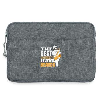 The best saxophonists have beards - Laptop bag 13" - heather grey - Front
