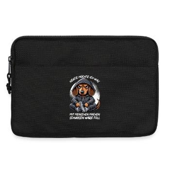 Heute Möchte Ich Was Mit Menschen Machen Schubsen - Laptoptasche 13" - Schwarz - Vorne