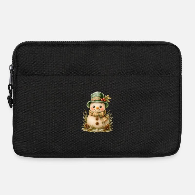 Winterfreund Schneemann - Laptoptasche 13" - Schwarz