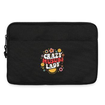 Crazy Musubi Lady - Laptop bag 13" - black - Front