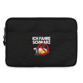 Schwarzfahrer - Ich fahre schwarz - Öffis Protest  - Laptoptasche 13" - Schwarz - Vorne