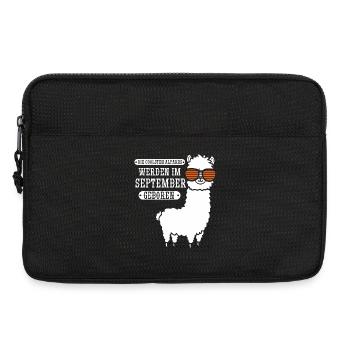 September Geburtstag Alpaka Spruch Lustig - Laptoptasche 13" - Schwarz - Vorne